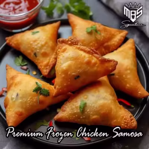 Premium Frozen Chicken Samosa - Crispy & Savory -12 Piece Pack - Mas Signature