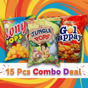 Jungle Pops Nony Pops Gol Gappy Puff Pops Spicy & Delicious Irresistible Snacks for Gatherings GenZ 3 in 1 Combo Deal